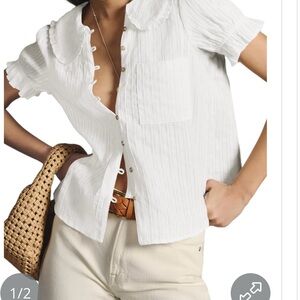 Women's White Button Down Shirt